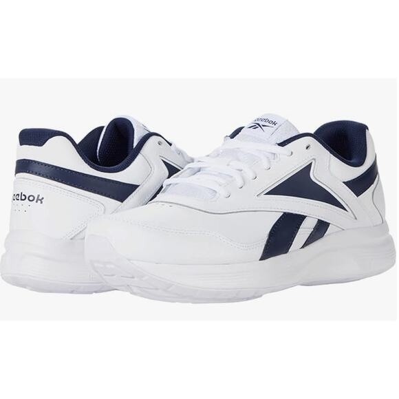 Reebok Men's Walk Ultra 7 DMX Max Shoe, White/Navy/Royal, 8.5 - Picture 1 of 10